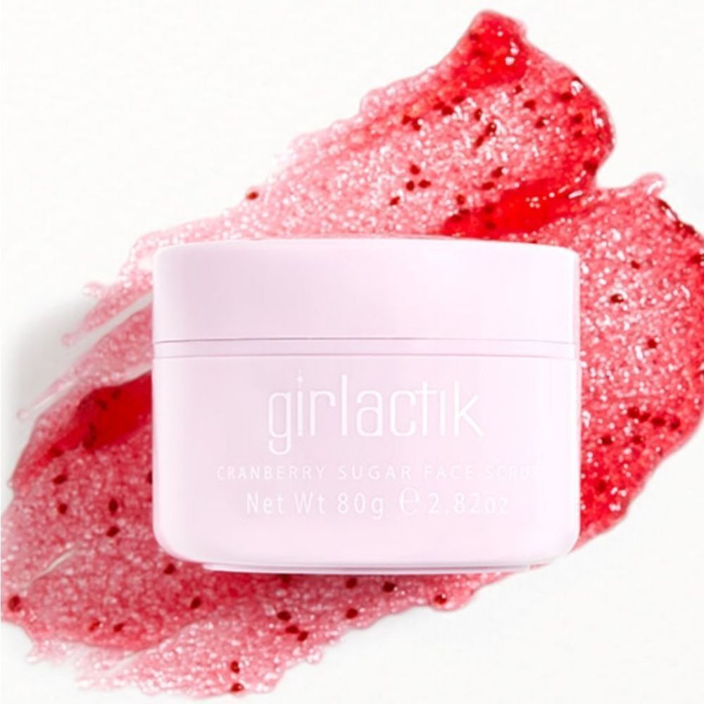 GIRLACTIC Cranberry Sugar Face Scrub Face Exfoliator